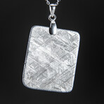 Genuine Natural Muonionalusta Meteorite Pendant with 18" Sterling Silver Chain // 10.6g
