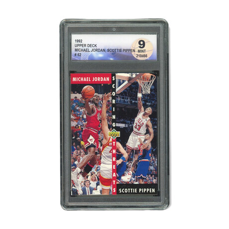 Michael Jordan & Scottie Pippen // 1992 Upper Deck // DGA 9 Mint