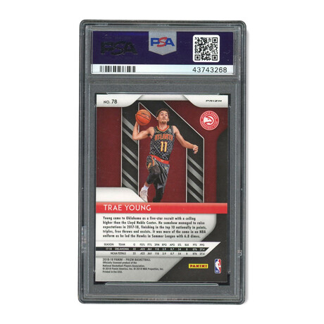 Trae Young // 2018 Panini Prizm Red/White/Blue // Rookie Card // PSA 10 Gem Mint