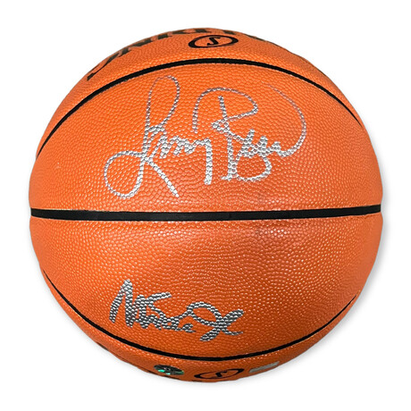 Magic Johnson & Larry Bird // Los Angeles Lakers + Boston Celtics // Autographed Basketball