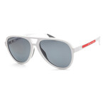 Men's Linea Rossa PS06WS-TWK02G Polarized Sunglasses // White Rubber + Polar Dark Gray Lens