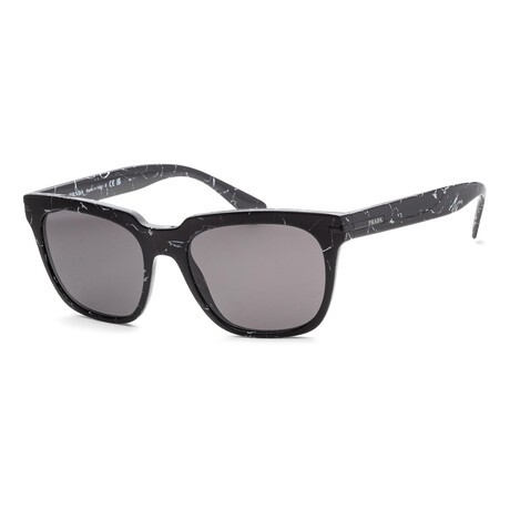 Men's Fashion PR04YS-05W731 Sunglasses // Abstract Black + Dark Gray Lens