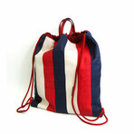 Gucci // Drawstring Backpack // Blue + Red + White // Pre-Owned