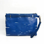 Balenciaga // Ilias Clip Clutch Bag // Blue + White // Pre-Owned