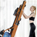 Water Rowing Machine // Brown Wood