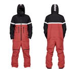 Oneskee Men's Mark VII 25k Ski Suit // Burgundy + Black (XS)