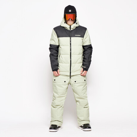 Oneskee Men's Acclimate Puffer 2 in 1 Snow Suit // Sage Green (L)