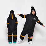 Oneskee Mini 2 in 1 Technical Snow Suit // Black Nasa (XS)