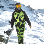 Oneskee Men's Original Pro X Snow Suit // Lime Tie Dye (S)