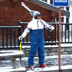 Oneskee Men's Mark VII 25k Ski Suit // Blue + White (XL)