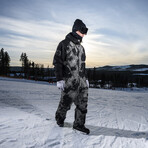 Oneskee Men's Original Pro X Snow Suit // Black Tue Dye (M)