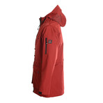 Outdoor Hooded Explorer Parka / Raincoat // Burgundy (L)