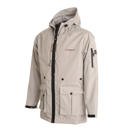 Outdoor Hooded Explorer Parka / Raincoat // Grey (S)