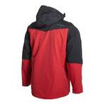 Outdoor Hooded Explorer Parka Raincoat // Red (L)