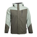 Outdoor Hooded Explorer Parka Raincoat // Olive Green (L)