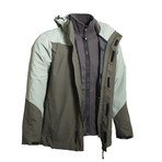 Outdoor Hooded Explorer Parka Raincoat // Olive Green (S)