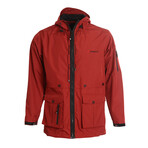 Outdoor Hooded Explorer Parka / Raincoat // Burgundy (L)