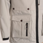 Outdoor Hooded Explorer Parka / Raincoat // Grey (2XL)