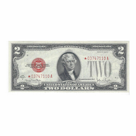 1928 G $2 STAR Note // Gem Uncirculated