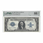 1923 $1 Silver Certificate // Graded PMG 66 EPQ Gem Uncirculated (Exceptional Paper Quality)