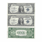 1935 B $1 Silver Certificates // 17 Raw Consecutive Notes #139 -155