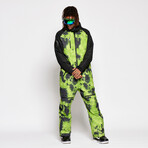 Oneskee Men's Original Pro X Snow Suit // Lime Tie Dye (L)