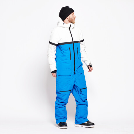 Oneskee Men's Mark VII 25k Ski Suit // Blue + White (XS)