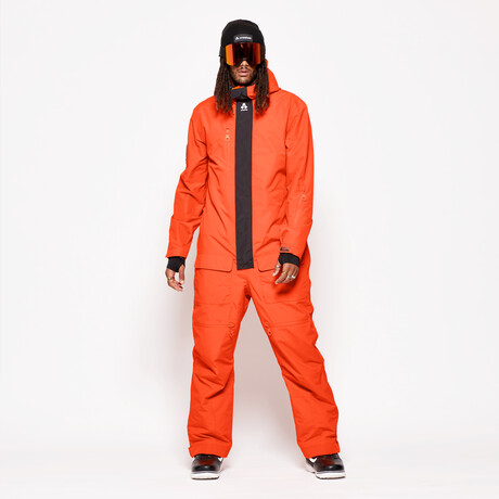 Oneskee Men's Mark VII 25k Ski Suit // Orange (XS)