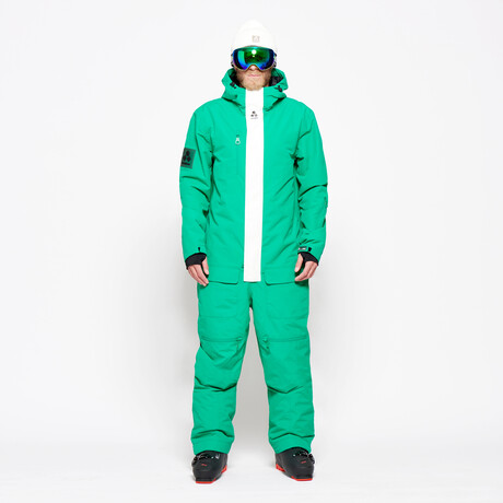 Oneskee Men's Mark VII 25k Ski Suit // Green (XS)