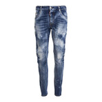 Light Cloudy Wash Tidy Biker Jeans // Denim (38WX32L)