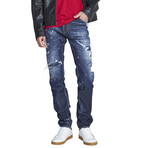 Dark Ripped Bleach Wash Cool Guy Jeans // Denim (36WX32L)