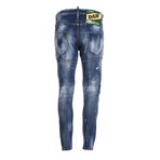 Light Cloudy Wash Tidy Biker Jeans // Denim (38WX32L)