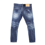 Medium Red Peekaboo Wash Cool Guy Cropped Jeans // Denim (38WX32L)