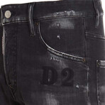 Black Clean Wash Skater Jeans // Denim (36WX32L)