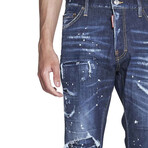 Dark Ripped Bleach Wash Cool Guy Jeans // Denim (36WX32L)