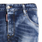 Light Cloudy Wash Tidy Biker Jeans // Denim (38WX32L)