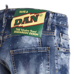 Light Cloudy Wash Tidy Biker Jeans // Denim (38WX32L)