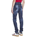 Dark Ripped Bleach Wash Cool Guy Jeans // Denim (36WX32L)