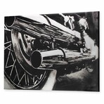 Motorcycle Tailpipes Black & White