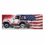 Jeep 1976 Flying American Flag