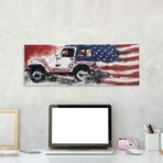 Jeep 1976 Flying American Flag