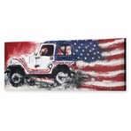 Jeep 1976 Flying American Flag