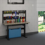 Rocko // 48" Electric Adjustable Workstation + Pegboard