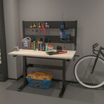 Rocko // 48" Manual Adjustable Workstation + Pegboard