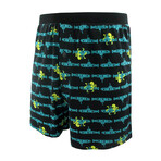 Sea Creatures All Over Print Pajama Shorts For Men // 3 Pack (S)