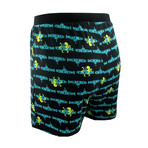 Sea Creatures All Over Print Pajama Shorts For Men // 3 Pack (S)