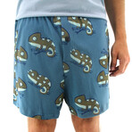 Fun Colorful Reptile Themed Patterned Men's Pajama Shorts // 3 Pack (S)