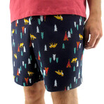 Foxy Animal Themed Men's Pajama Shorts // 3 Pack (2XL)