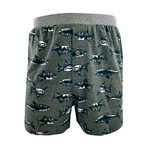 Sea Creatures All Over Print Pajama Shorts For Men // 3 Pack (S)