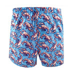 Lobsers & Crayfish Patterned Cotton Boxer Shorts Underwear // 3 Pack (S)